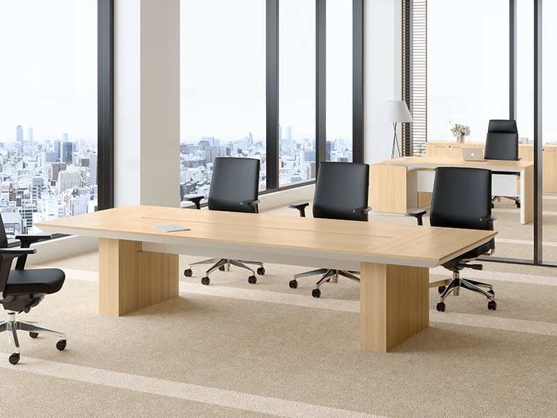  Prime Conference Table and Elise Executive Chair_Sunlight Ash